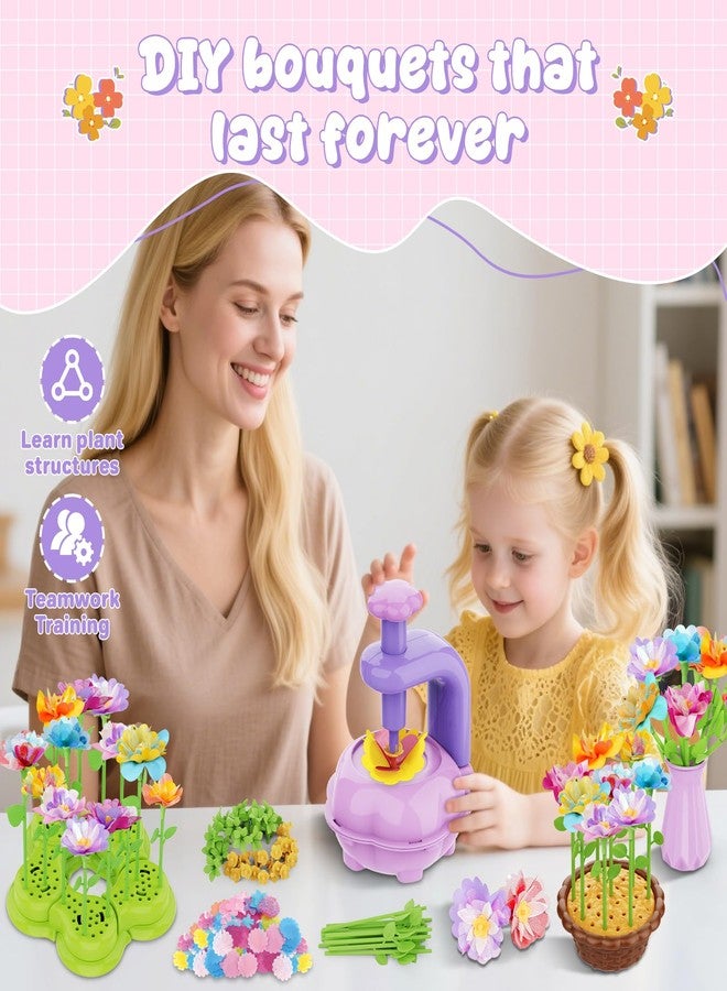 FUNZBO Girls Toys - Flower Bouquet Craft Kits, St Patricks Day DIY Arts and Crafts for Kids 4-6-8, Flowers Making Toys for Kid Toddler,Easter Birthday Gifts for 3 4 5 6 7 8 9 10 11 12 Year Old Girl - Image 2