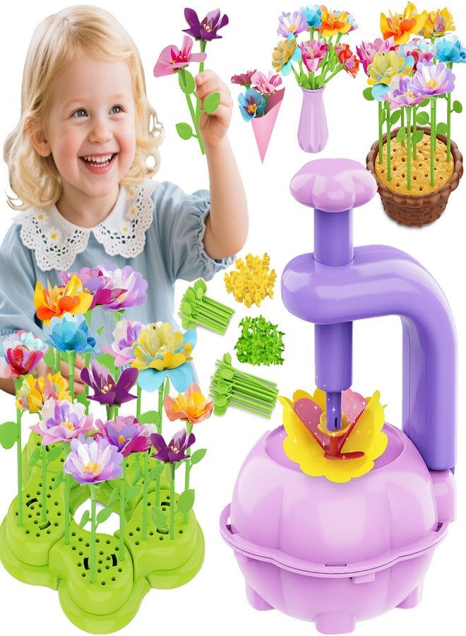FUNZBO Girls Toys - Flower Bouquet Craft Kits, St Patricks Day DIY Arts and Crafts for Kids 4-6-8, Flowers Making Toys for Kid Toddler,Easter Birthday Gifts for 3 4 5 6 7 8 9 10 11 12 Year Old Girl - Image 1