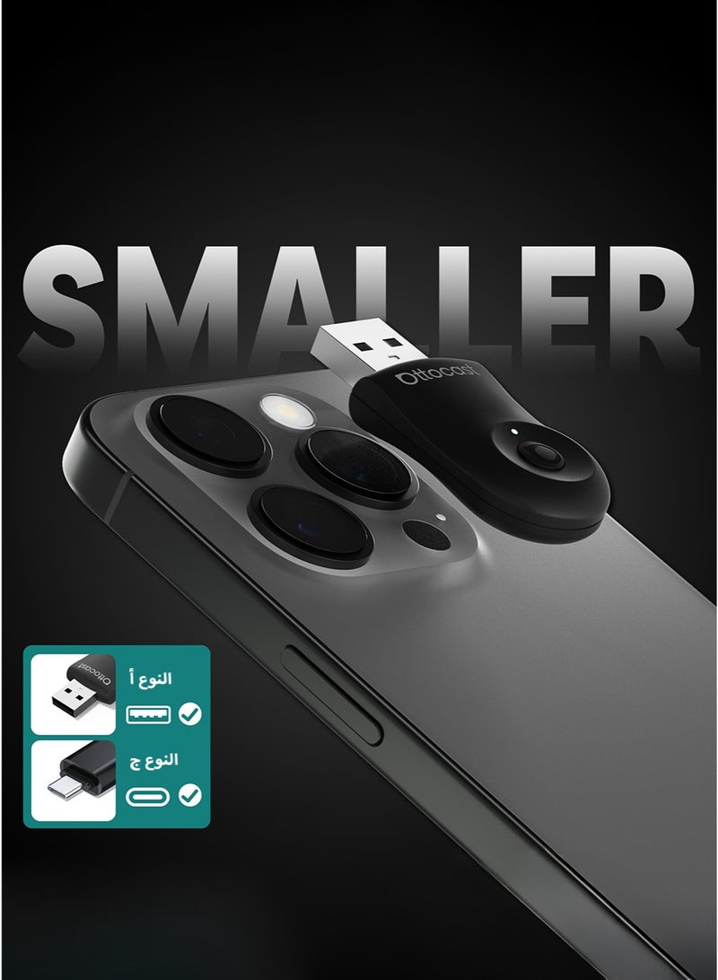 Ottocast Mini Wireless CarPlay Adapter for iPhone & Android Auto Adapter 2-in-1 Convert Wired to Wireless Apple Car Play, Plug & Play, USB-C, Low Latency - Image 5