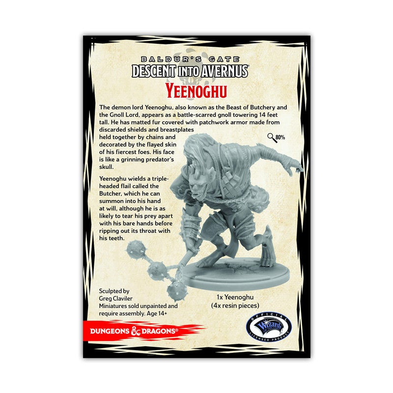 Gale Force Nine D&D Avernus Minitures Yeenoghu (1 fig), Multicolor - Image 2