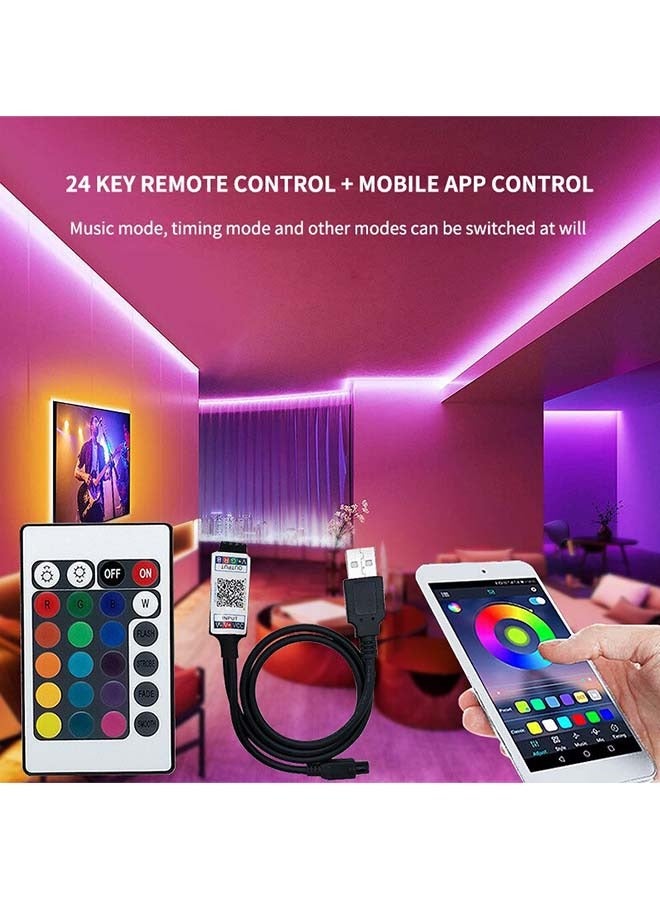 آد فيت أضواء شريطية LED ذكية مع جهاز تحكم عن بعد للتطبيق، RGB لغرفة النوم، غرفة المعيشة، ديكور المنزل، تغيير لون مزامنة الموسيقى لحفلة الغرفة 10 متر. - Image 2