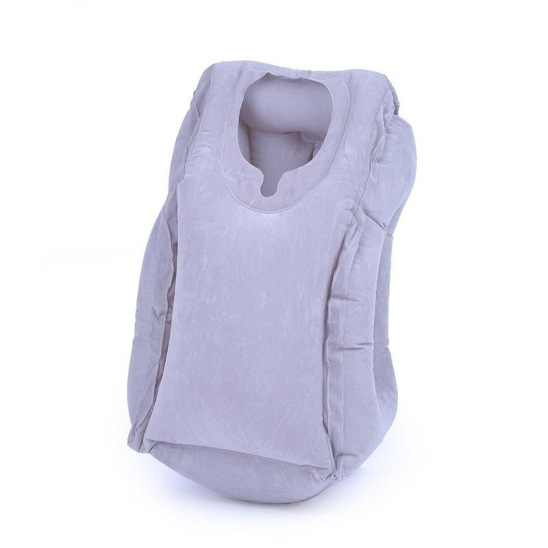 Allextreme Allextreme Inflatable Soft PVC Air Neck Cushion Pillow with Full Body and Head Support (Grey) - Image 1