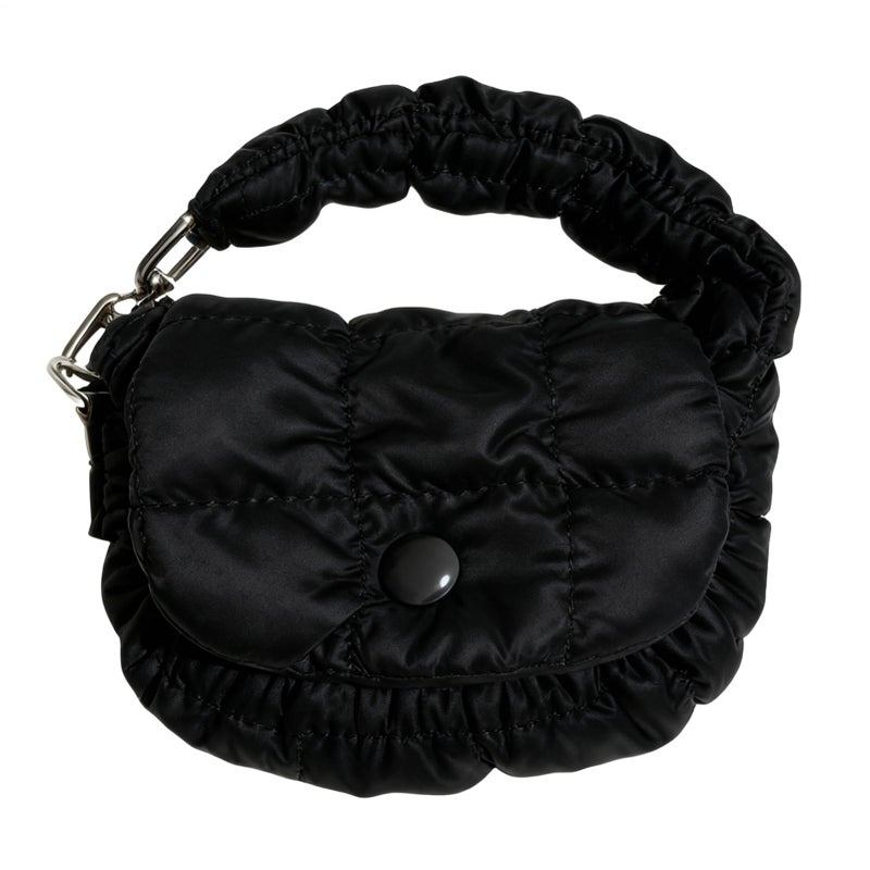 Black Wristlet Clutch Bag with Zipper Closure Card Storage Hand Strap Evening Pouch - Image 2