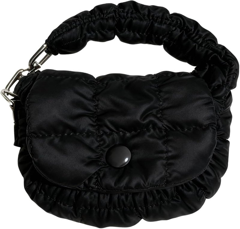 Black Wristlet Clutch Bag with Zipper Closure Card Storage Hand Strap Evening Pouch - Image 1