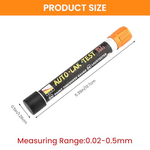 STHIRA® Paint Thickness Gauge Pen with Cap Magnetic Coating Thickness Gauge Color-coded Quick Assessment Portable Paint Thickness Gauge Versatile Manual Paint Coating Thickness Gague Tool - Image 2