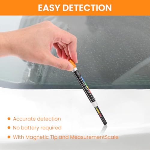 STHIRA® Paint Thickness Gauge Pen with Cap Magnetic Coating Thickness Gauge Color-coded Quick Assessment Portable Paint Thickness Gauge Versatile Manual Paint Coating Thickness Gague Tool - Image 4