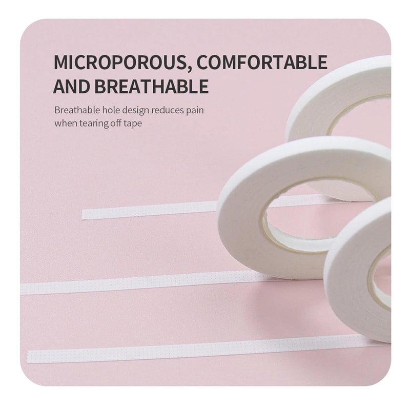 Lash Tape for Eyelash Extensions 100Pcs 4mm Eyelash Lifting Tape Easy Tear Professional Eyelash Tape Grafted Eyelash Beauty Eyelashes Extension Supplies(White) - Image 3