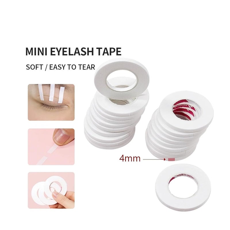 Lash Tape for Eyelash Extensions 100Pcs 4mm Eyelash Lifting Tape Easy Tear Professional Eyelash Tape Grafted Eyelash Beauty Eyelashes Extension Supplies(White) - Image 2