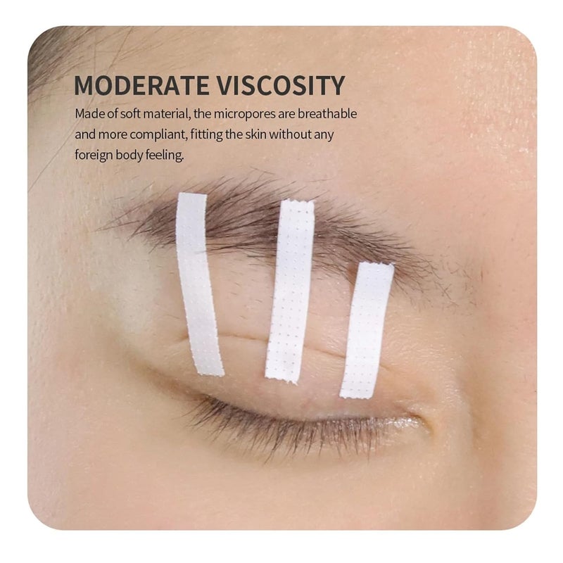 Lash Tape for Eyelash Extensions 100Pcs 4mm Eyelash Lifting Tape Easy Tear Professional Eyelash Tape Grafted Eyelash Beauty Eyelashes Extension Supplies(White) - Image 5