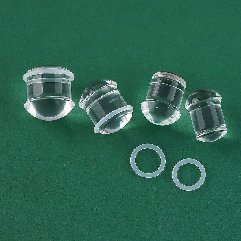 TBOSEN Precise Dimensions Set Color Acrylic O-Ring Ear Plugs Tunnels Gauges Stretcher Piercings Kit - Image 2