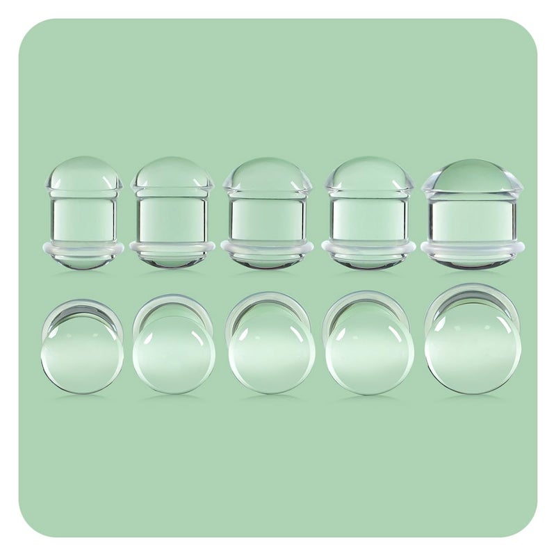 TBOSEN Precise Dimensions Set Color Acrylic O-Ring Ear Plugs Tunnels Gauges Stretcher Piercings Kit - Image 1