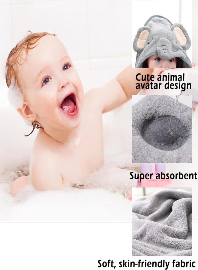 Akshify 1 Pcs Ultra-Soft Bamboo Cotton Hooded Baby Towel – Hypoallergenic, Absorbent & Breathable Bath Towel with Cute Design for Newborns, Infants & Toddlers – Ideal Baby Shower Gift (Pink) - Image 4
