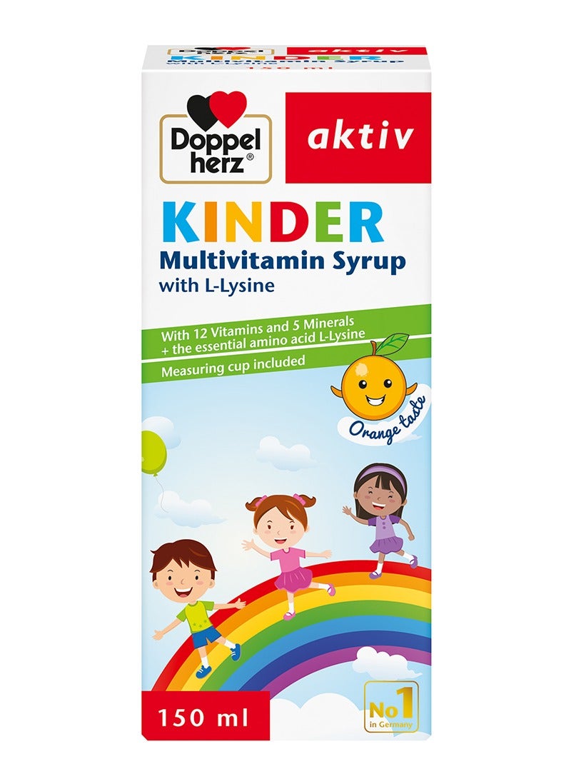 Doppelherz Kinder Multivitamin Syrup With L-Lysine 150ml - Image 1