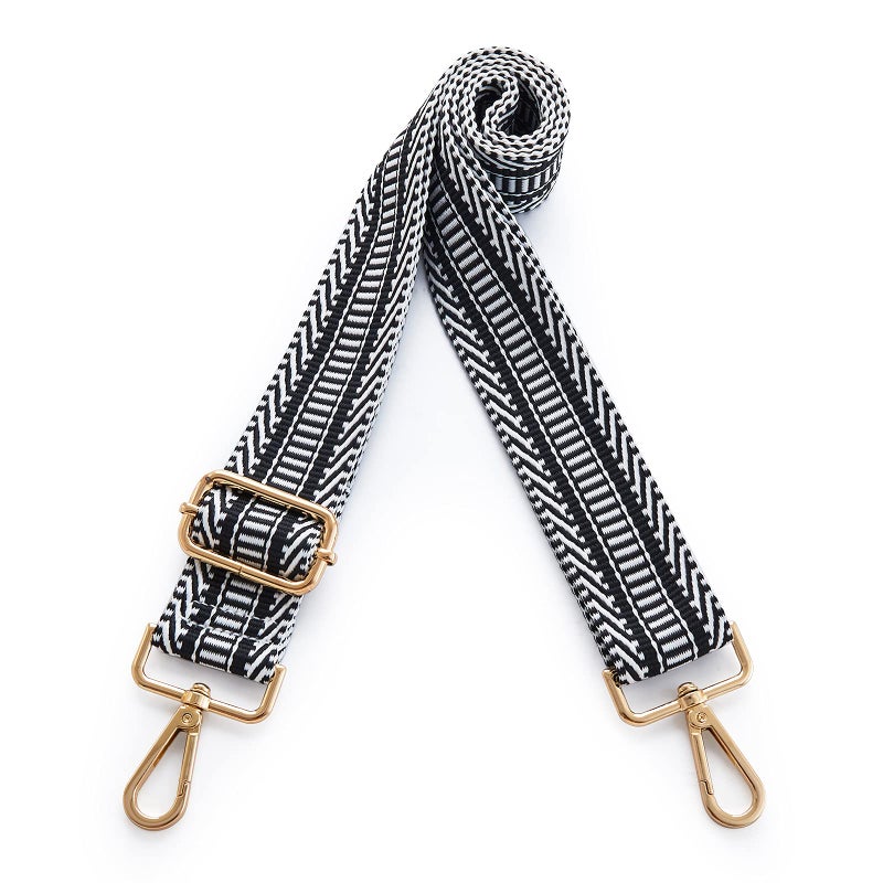 S-Jacorry Purse Strap Replacement Crossbody Wide Shoulder Strap Adjustable Canvas Straps Handbag Strap Replacement Belts Gold Buckle-106 - Image 2
