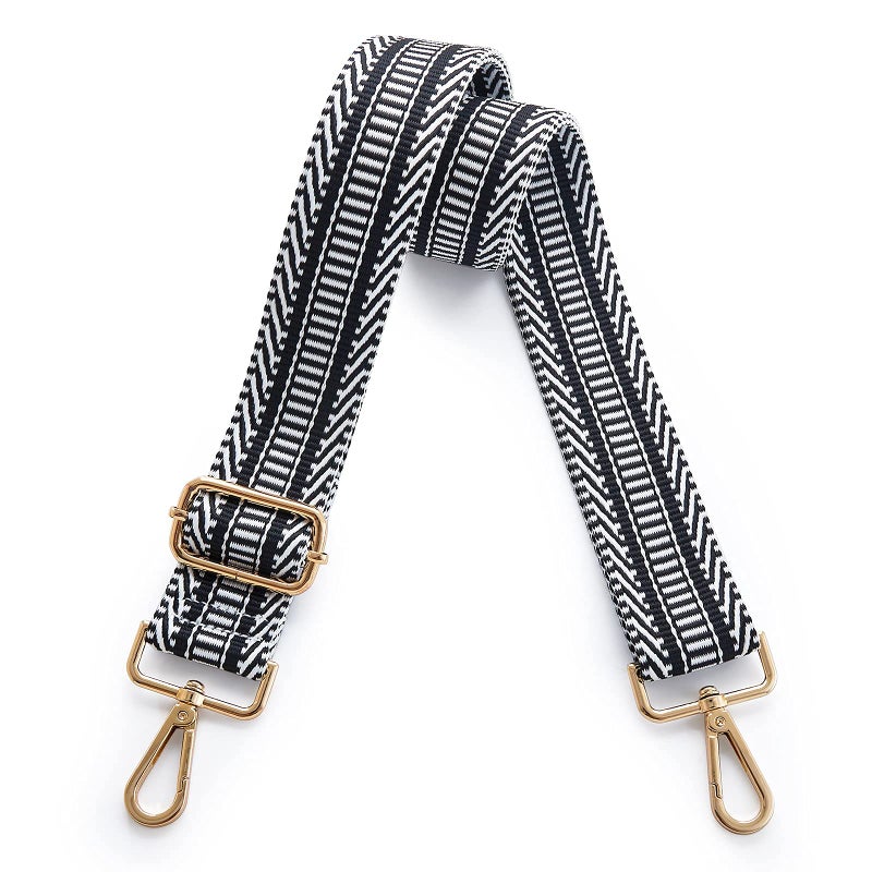 S-Jacorry Purse Strap Replacement Crossbody Wide Shoulder Strap Adjustable Canvas Straps Handbag Strap Replacement Belts Gold Buckle-106 - Image 1
