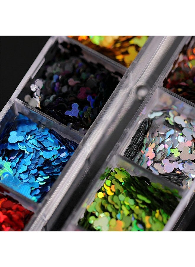 FUMIHIT 12 Colors Cute Nail Glitter Sequins Nail Art Supplies 3D Holographic Nails Glitter Flakes Glitter Nail Art Stickers Decals Shiny Confetti Glitters Nail Designs For Acrylic Nail Art Decoration - Image 4