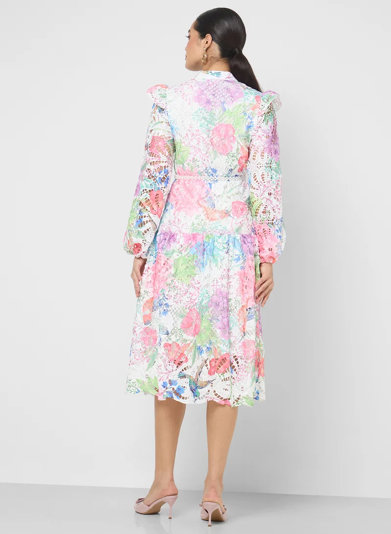 خزانة Floral Print Dress