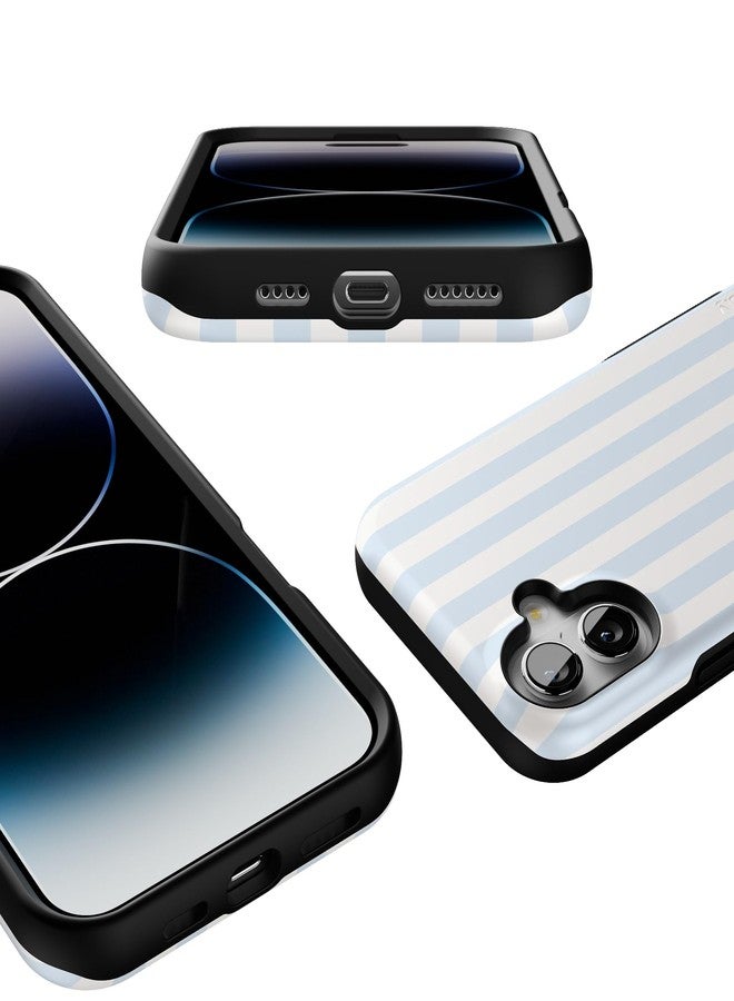Casely iPhone 16 Plus Case | Blue Stripes | Sunday Best | Compatible with MagSafe | Bold Protective Design - Image 3