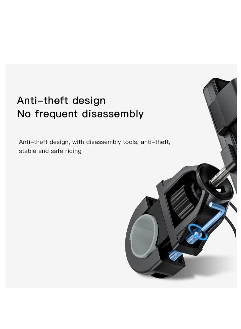 Yesido Bike Phone Holder, Motorcycle Phone Mount - Adjustable Motorbike Phone Holder for iPhone 15 14 13 12 Pro Max Mini, 11 Pro Max Xs 8 X 8P 7 6S, Samsung S10 S9, Huawei, 4.7-6.8 Devices - Image 5