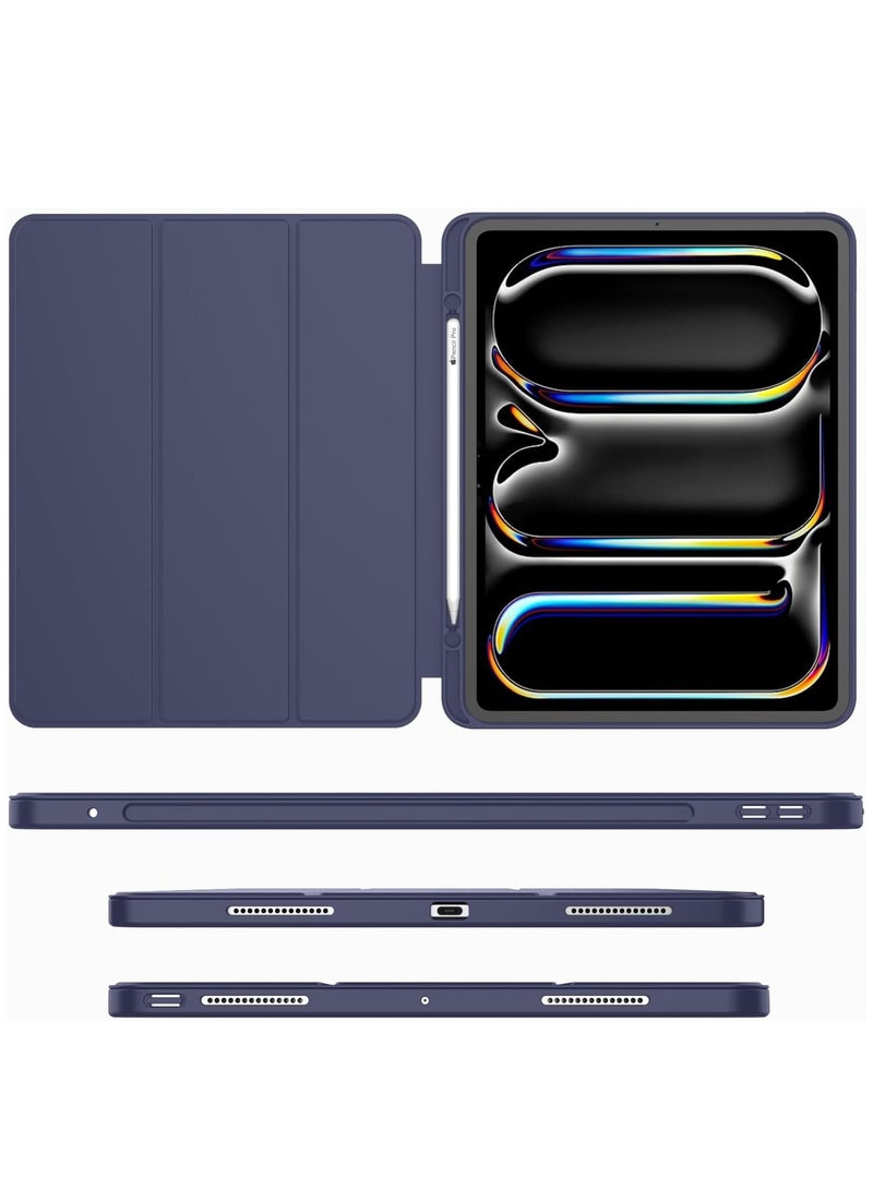 MIGOFAST iPad Pro 11 Inch Case M4 (2024 5th Generation) with Pencil Holder Trifold Stand Smart Case with Soft TPU Back, Auto Wake/Sleep - Image 2