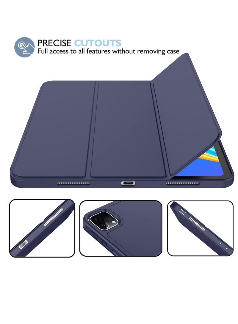 MIGOFAST iPad Pro 11 Inch Case M4 (2024 5th Generation) with Pencil Holder Trifold Stand Smart Case with Soft TPU Back, Auto Wake/Sleep - Image 3