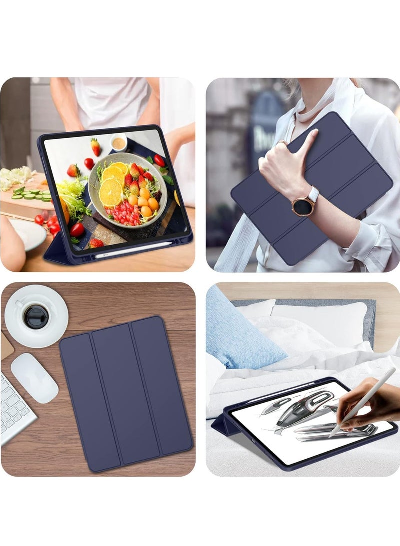 MIGOFAST iPad Pro 11 Inch Case M4 (2024 5th Generation) with Pencil Holder Trifold Stand Smart Case with Soft TPU Back, Auto Wake/Sleep - Image 5