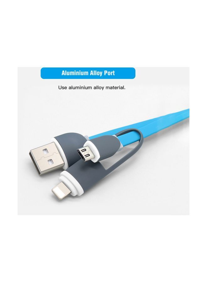 نيبمينينت كابل شحن 2 في 1 بمنفذ USB أزرق - Image 4