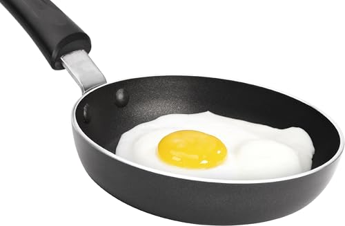 Goodcook Everyday Nonstick Aluminum 4.6" Round Mini Frying Pan, Black - Image 5