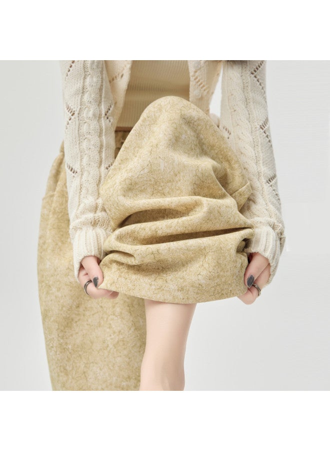 Hstyle Lazy Style Yamamoto Pants Women's Spring/autumn 2025 Drop-crotch Slimming Versatile Dirty Dye Casual Wide-leg Pants - Image 2