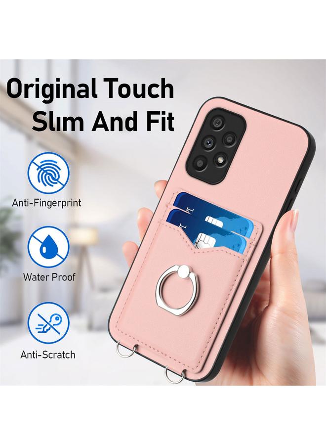 S-TOP Case For Samsung Galaxy A53 5G R20 Crossbody Rope Ring Card Holder Phone Case - Image 5