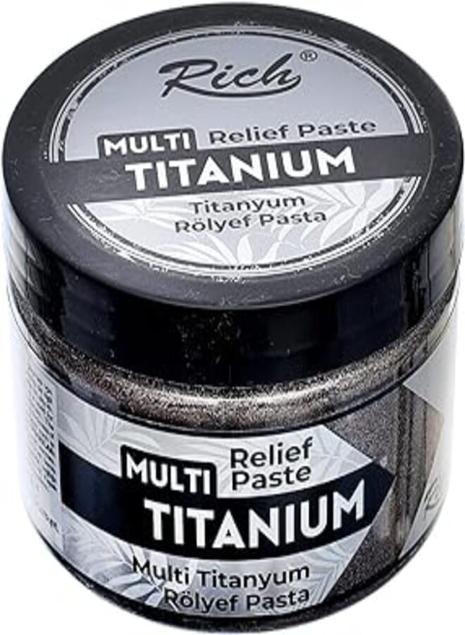 Rich NO:5520_04352 Titanium Metallic Relief Paste 150ML Designed To Catch The Eye And Leave A Lasting Impression - Dark Brown