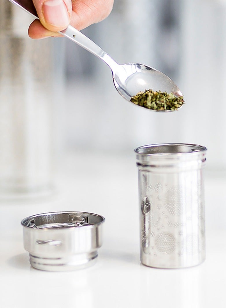 تيلاند البورسليكات تدفق الشاي ماي لين مع غطاء مرشح وفلتر للشاي والقهوة والفواكه والمياه مانعة للتسرب 0.44 لتر أبيض - Image 5