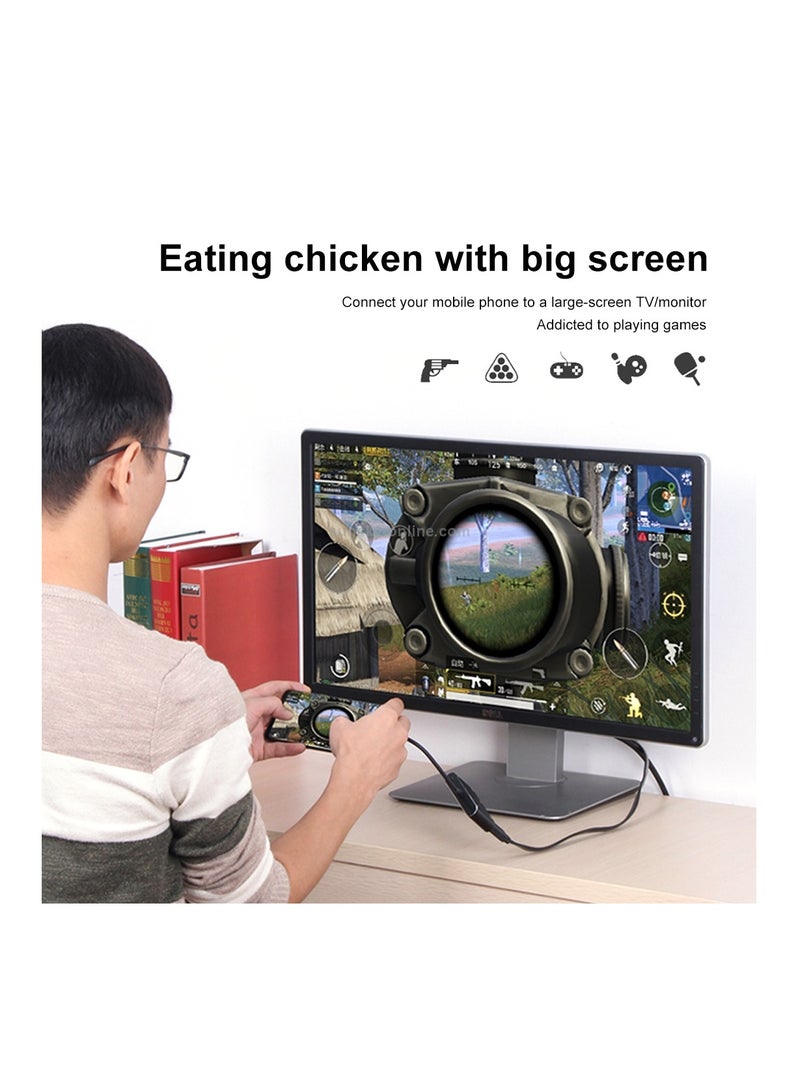 3-in-1 8 Pin + Micro USB + Type-C to AV + HDMI + VGA 15 Pin HD Audio Adapter Converter  - Image 4