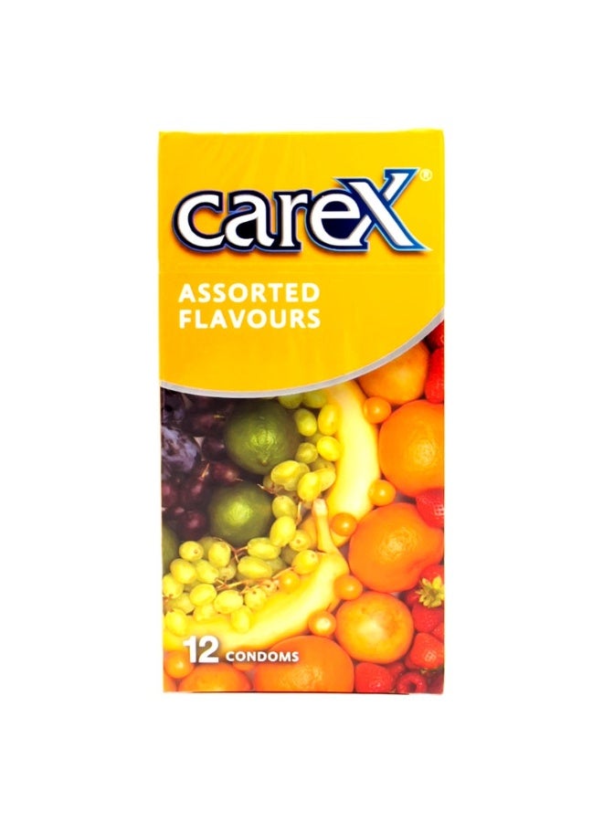 careX CAREX ASSORTED FLAVOURS CONDOM 12'S