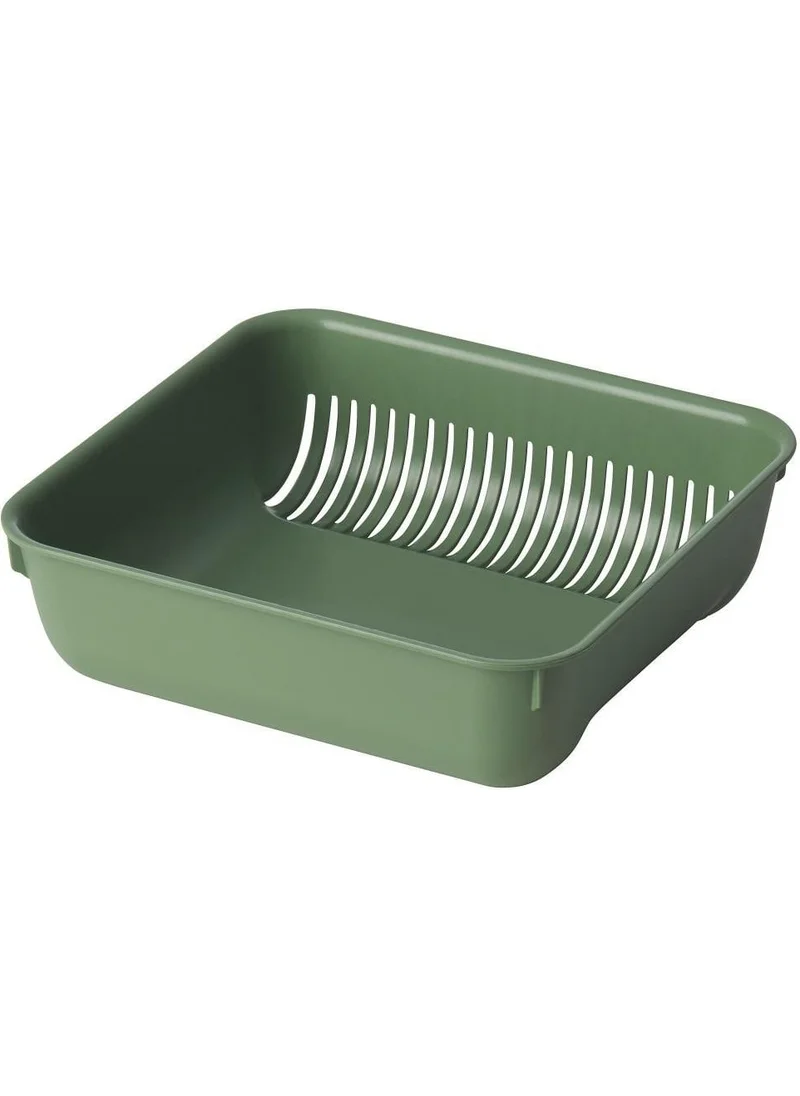 Ikea Skolast Food Waste Strainer Green 16X17X5 cm