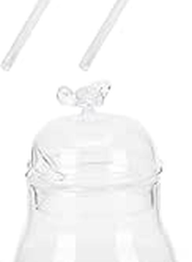 Glass Honey Jar Set With Lid And 2 Stirring Bars 250ml Kitchen Storage Container - Image 1