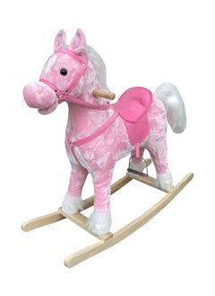 Lovely Baby Lovely Baby LB 401 Kids Wooden Base Soft Material Rocking Horse Pink  - Image 1