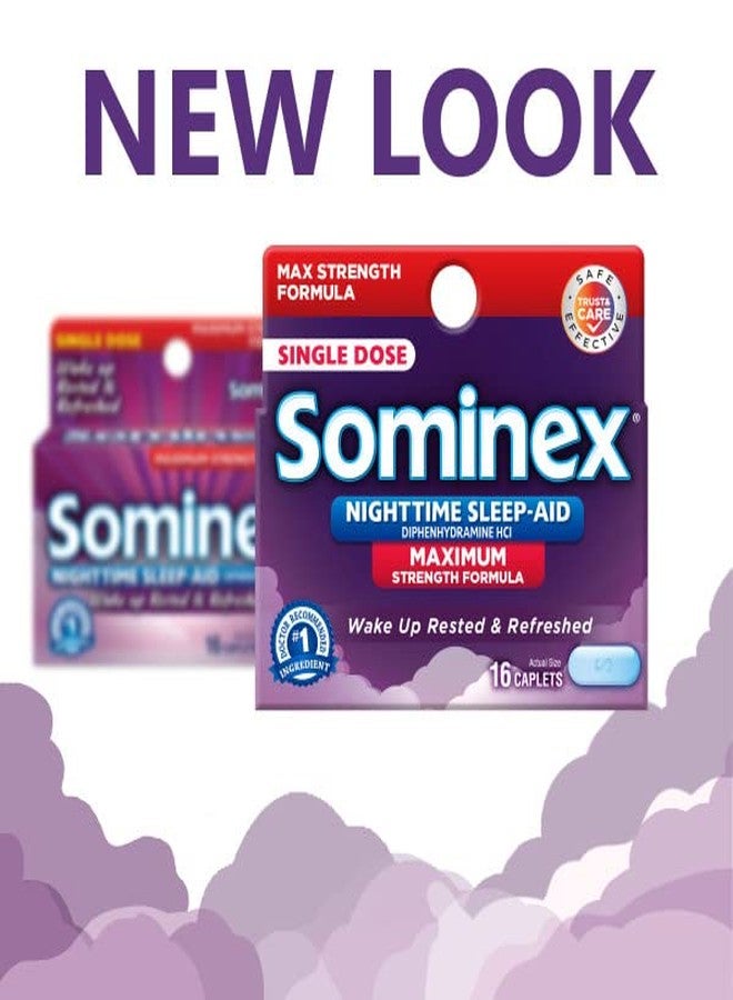 Sominex Nighttime Sleep-Aid Caplets, Maximum Strength, 16 ea (Pack of 6) - Image 2