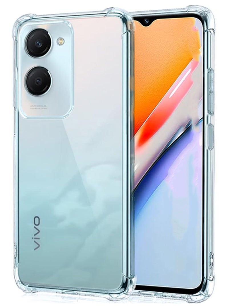 Theodor Vivo Y37 Clear Case, Shock-Absorption TPU Cell Phone Cover with Reinforced Corners, Soft Flexible & Crystal Clear Protective Bumper Case - Image 1