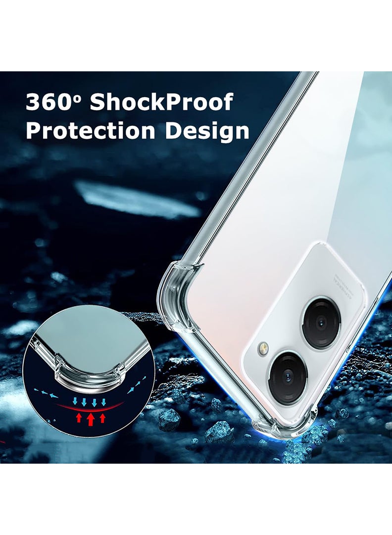 Theodor Vivo Y37 Clear Case, Shock-Absorption TPU Cell Phone Cover with Reinforced Corners, Soft Flexible & Crystal Clear Protective Bumper Case - Image 3
