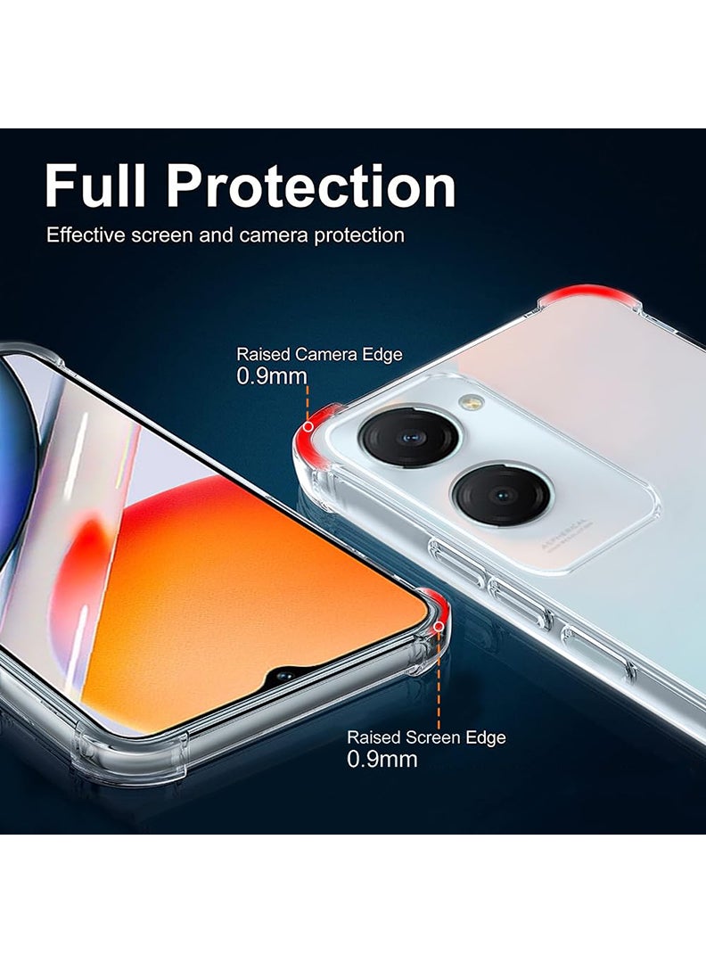 Theodor Vivo Y37 Clear Case, Shock-Absorption TPU Cell Phone Cover with Reinforced Corners, Soft Flexible & Crystal Clear Protective Bumper Case - Image 2