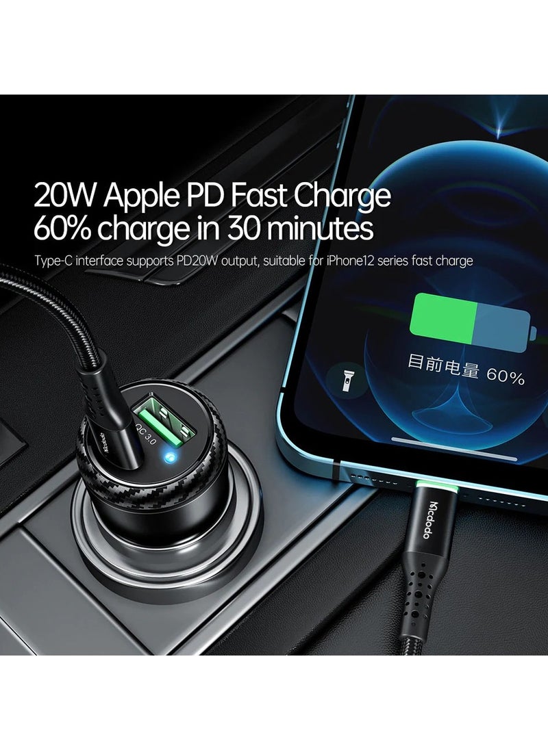 Mcdodo LB Series 38W PD Car charger (Type-c + QC3.0) - pzsku/ZD673008FEDB39D446BB1Z/45/_/1697833642/0ec31d0b-170c-4dcc-a750-88bbb303e2f8