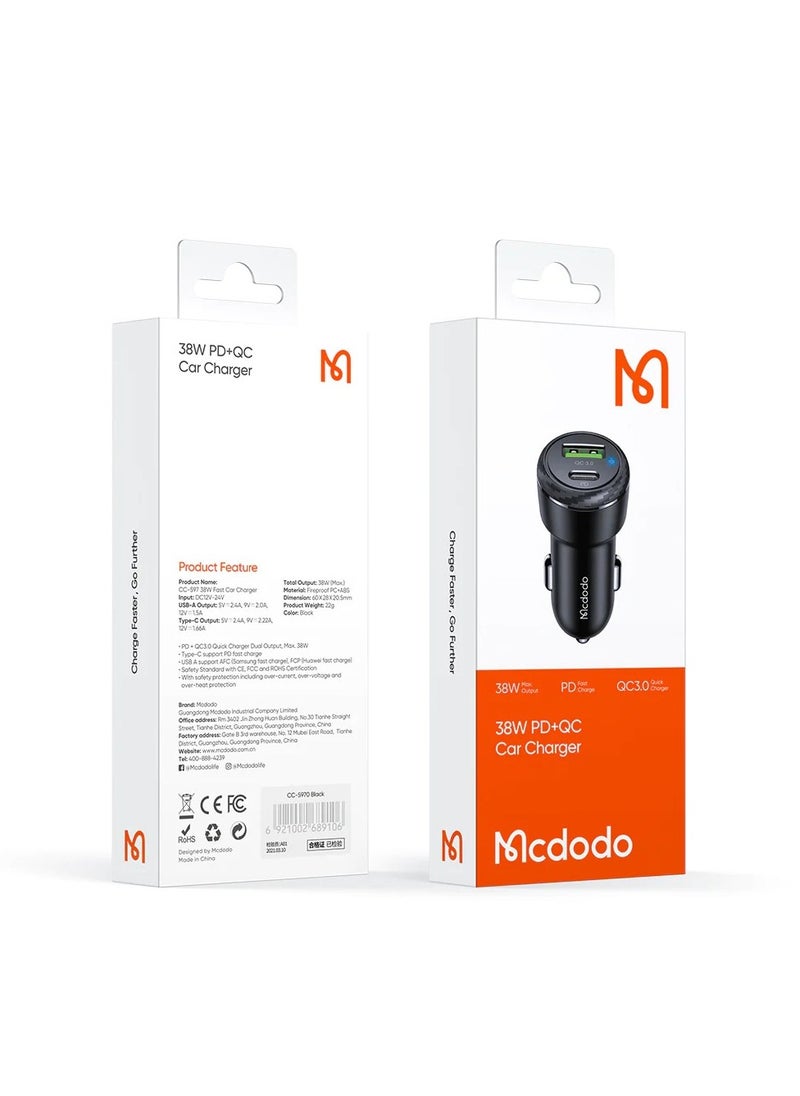 Mcdodo LB Series 38W PD Car charger (Type-c + QC3.0) - pzsku/ZD673008FEDB39D446BB1Z/45/_/1697833800/399b7bae-0613-498f-8213-79cf9f1876e2