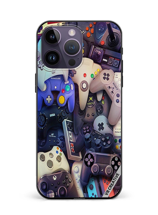 VR CREATIVE Protective Case Cover For Apple iPhone 15 Pro Max Remote Controls Design Multicolour - Image 1
