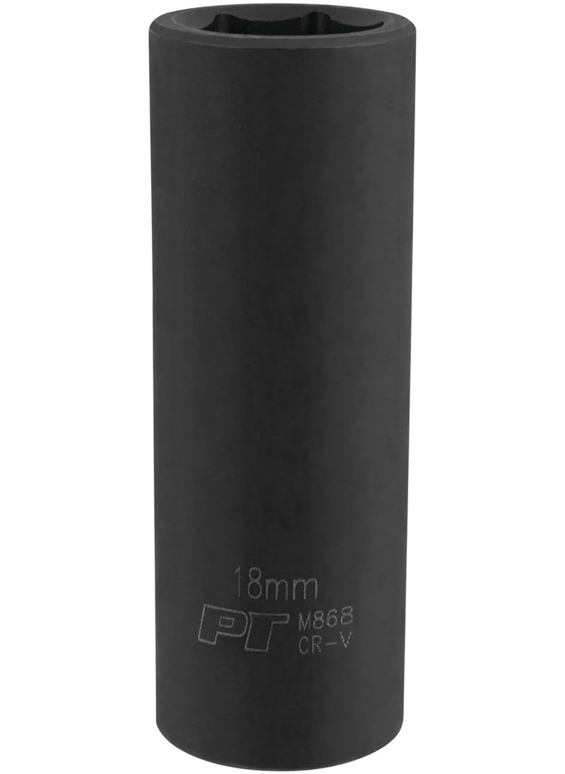 Performance Tool Performance Tool M868 1/2 Drive 6pt Impact Socket, 18mm 