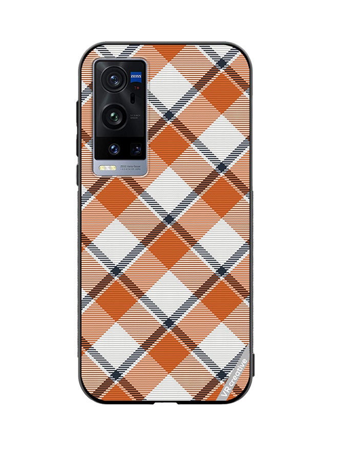VR CREATIVE Protective Case Cover For Vivo X60 Pro Plus Check Texture Design Multicolour - Image 1