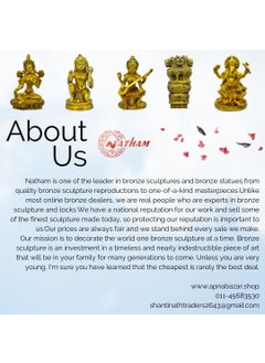 natham Natham Hard Brass Functonal Gautam BhuddhBhuddha Antique Handcrafted LockPadlock 4 x 12 x 4 Cm Weight 400 Gram for Security with 2 Keys  - Image 4