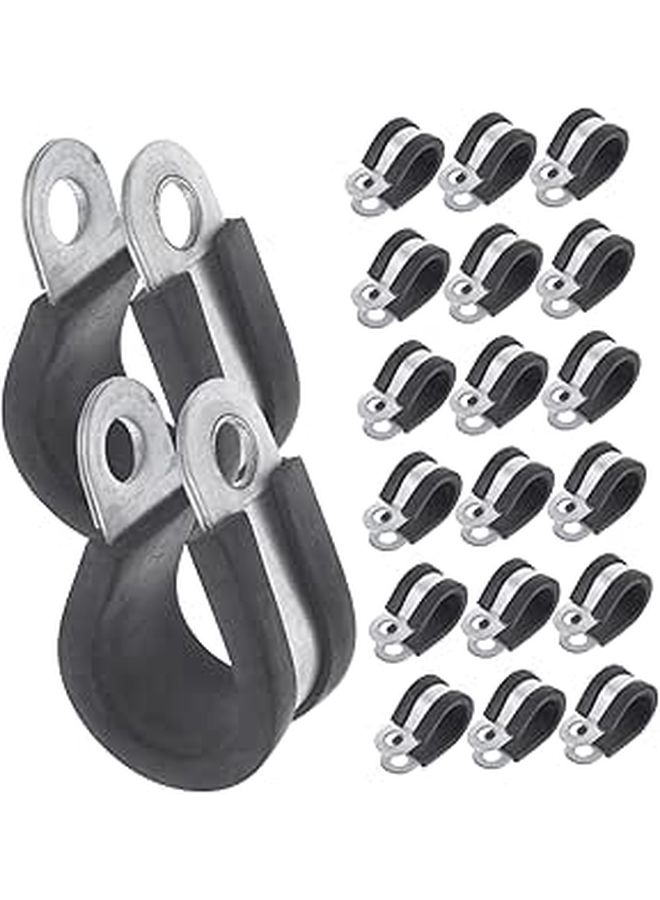 20pcs Stainless Steel Cable Clamps Brake Line Tube Clamps Wire Organizer Home Office Industrial - Image 1