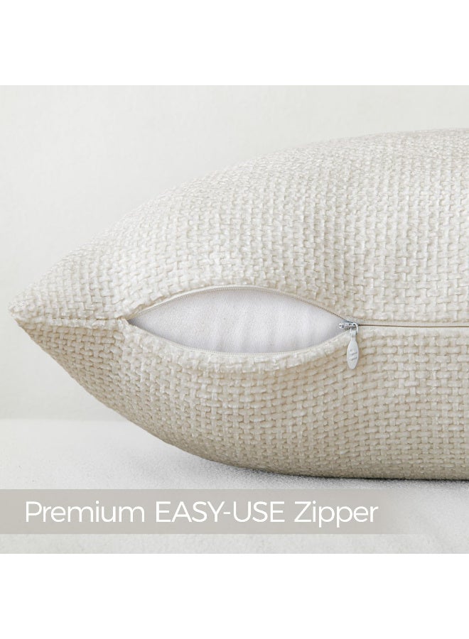 VIUAUAX وسادة شينير وسادة سادة 45 × 45 CM وسادة الديكور الحديثة وسادة 2 وسادة الصليب المزارع - Image 5