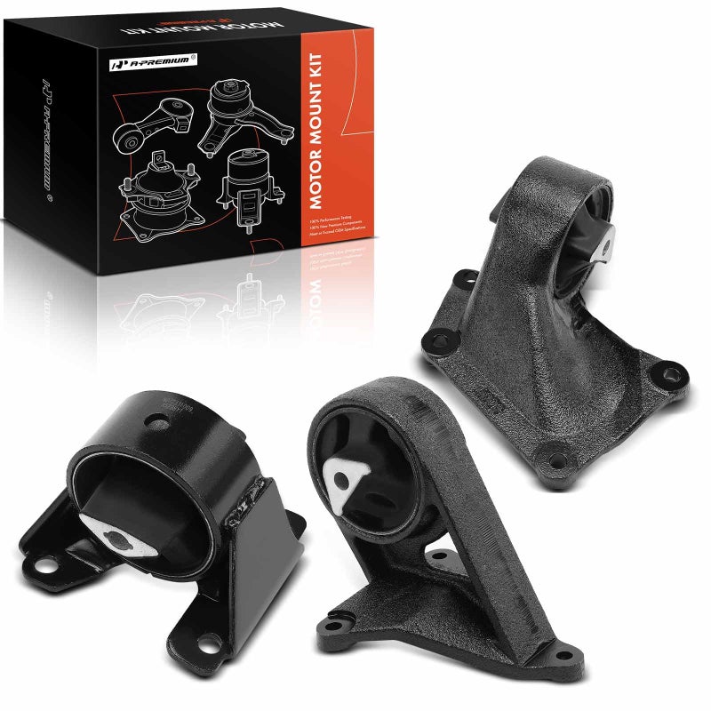 A-Premium APremium 3PCS Engine Motor Mount and Transmission Mount Kit Compatible with Jeep WJ Series Grand Cherokee 19992004 40L 4WD Automatic Transmission Replace 53054631AB